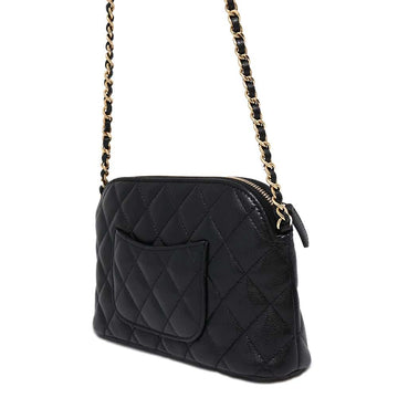CHANEL Matelasse Timeless Classic ChainClutch BlackAP4016 Caviar Leather