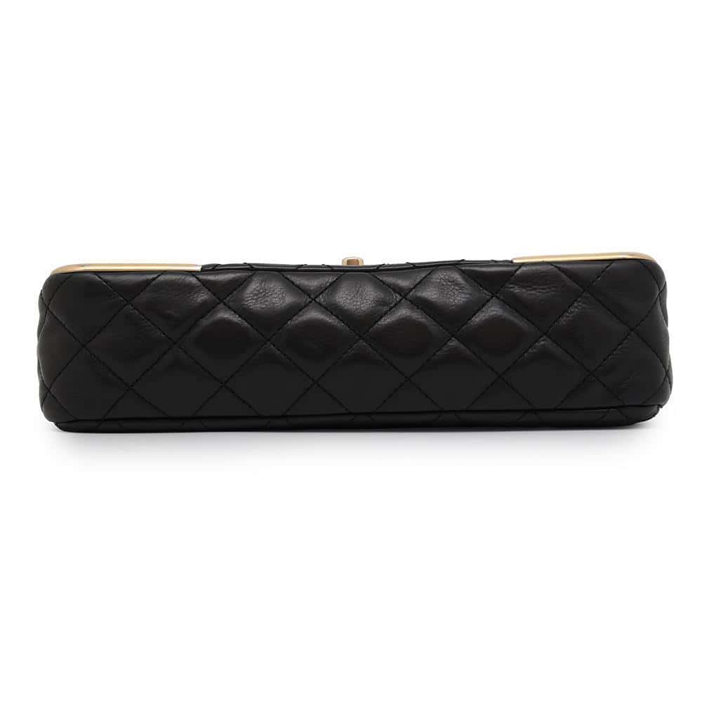 CHANEL Matelasse Single Flap ChainShoulder Bag BlackA94495 Lambskin