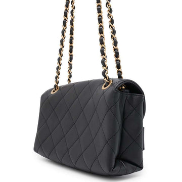 CHANEL Logo ChainShoulder Bag BlackAS4190 Lambskin