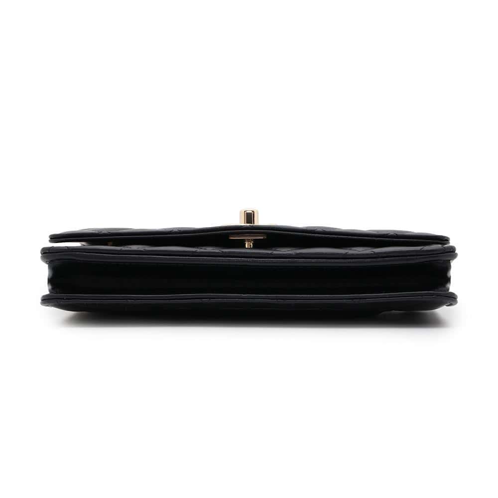 CHANEL Costume Pearl Chain Wallet BlackAP3952 Lambskin