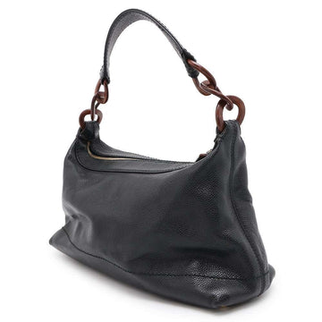 CHANEL CC Logo Handbag Black Caviar Leather
