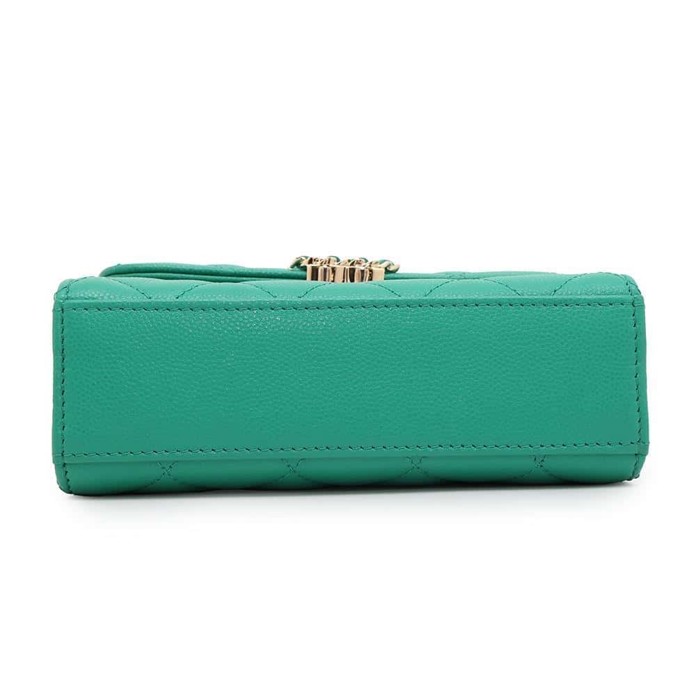 CHANEL Top handle Matelasse ChainShoulder GreenAP3237 Caviar Leather