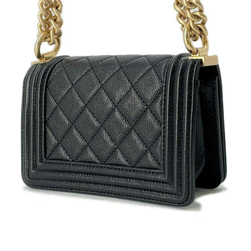 CHANEL Boy Chanel ChainShoulder Bag BlackA67364 Caviar Leather Size Mini