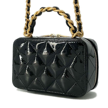 CHANEL Chain Vanity BlackAP2874  Calf Leather