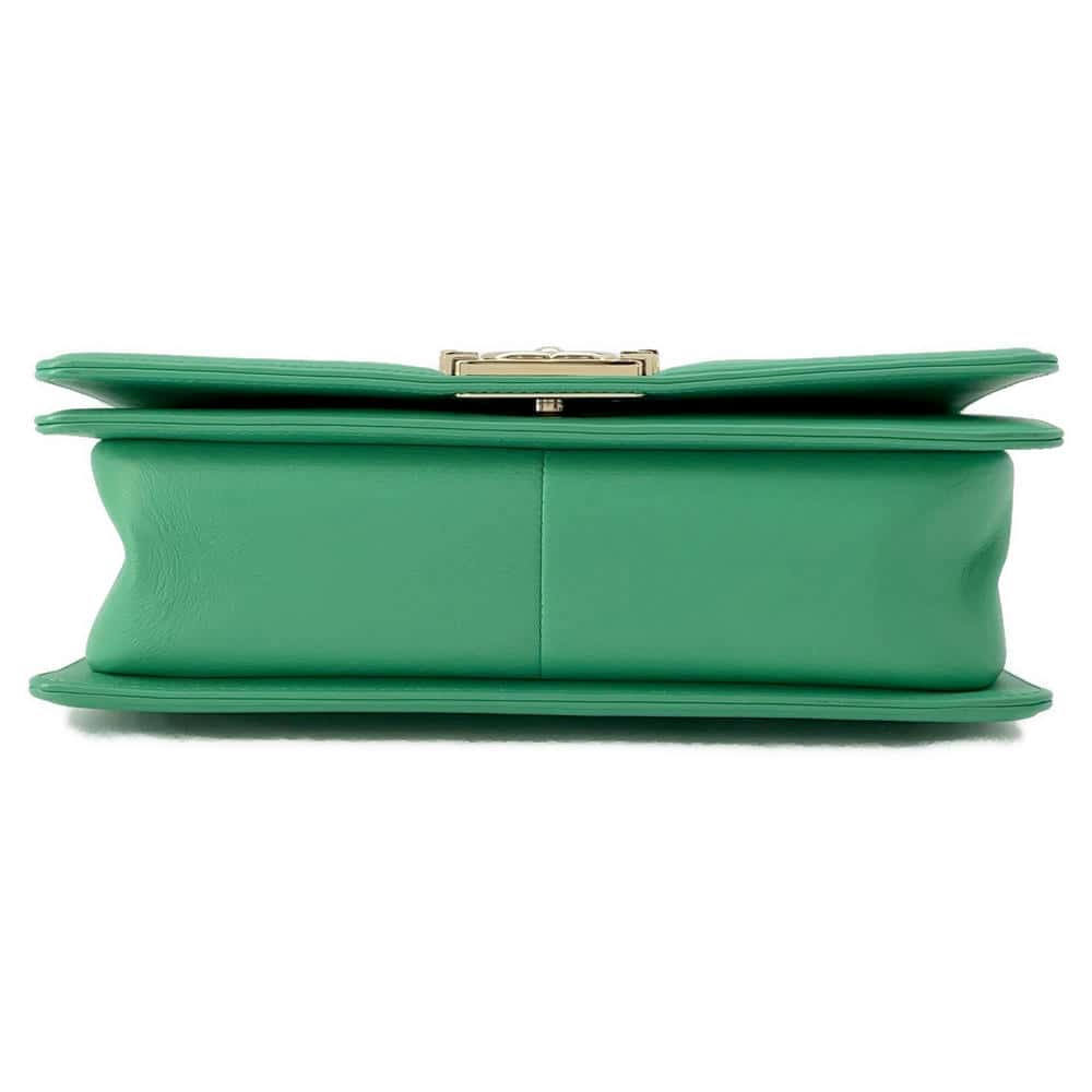 CHANEL Boy Chanel ChainShoulder Bag GreenA67086 Lambskin Size 25