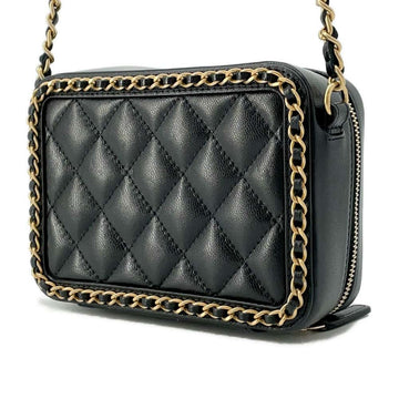 CHANEL CCFiligree Mini ChainShoulder BlackA84452 Lambskin