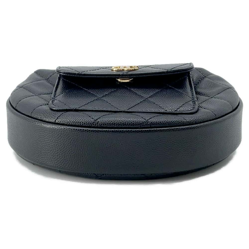 CHANEL Mini Handbag BlackAP3467 Caviar Leather