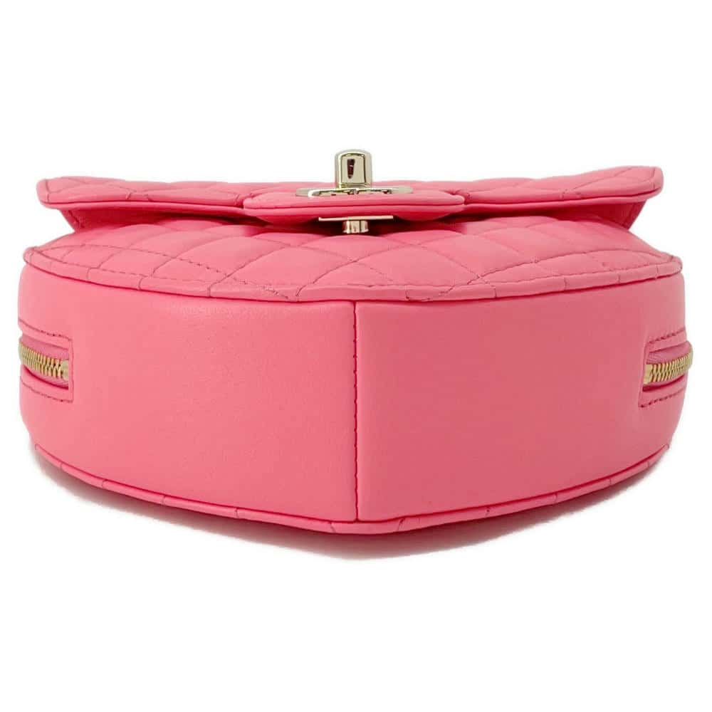 CHANEL Heart Shape ChainShoulder Bag PinkAS3191 Lambskin