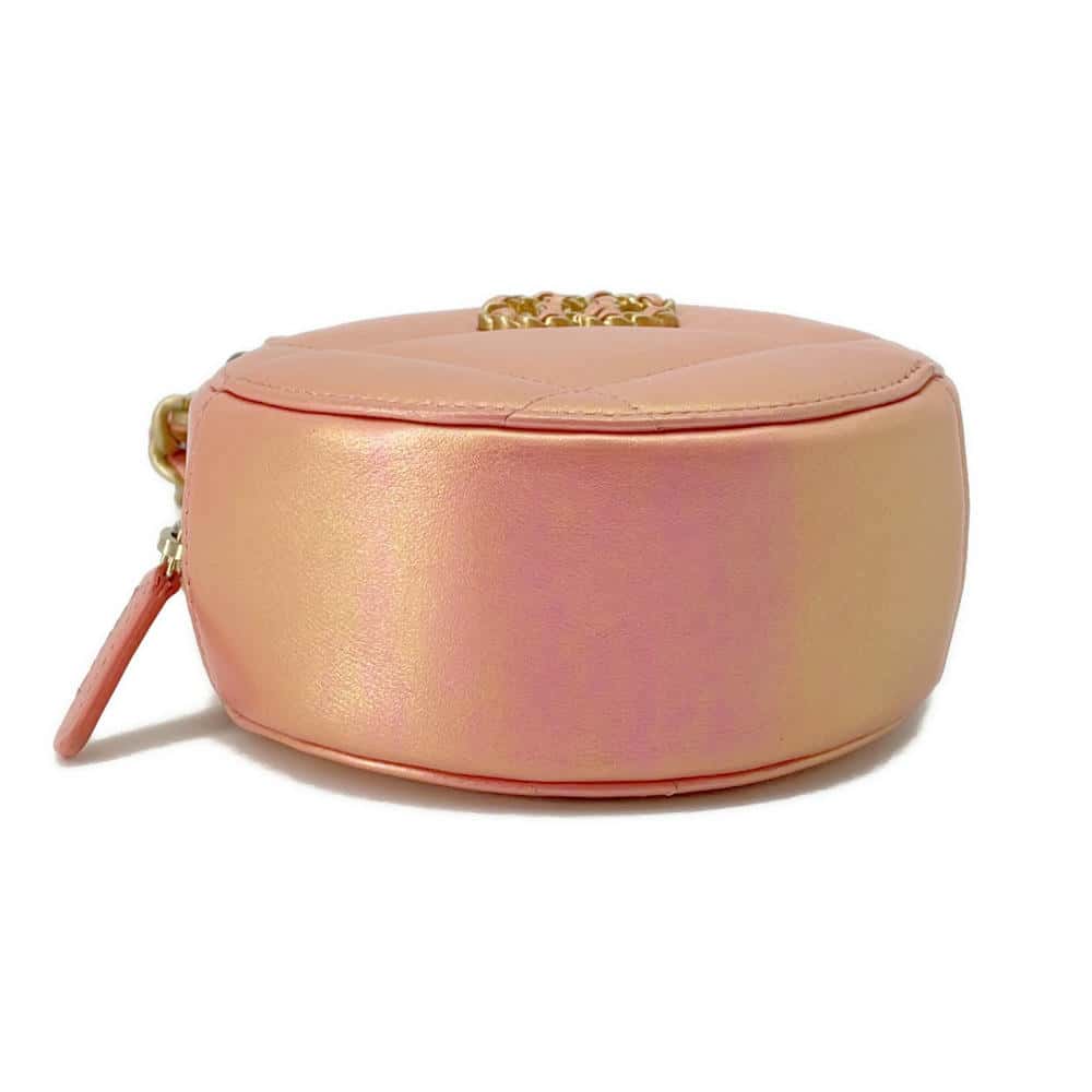 CHANEL 19 Round 2wayShoulder PinkAP0945 Lambskin