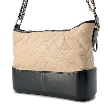 CHANEL Gabriel de CHANEL Hobo Beige/BlackA93824 Calf Leather