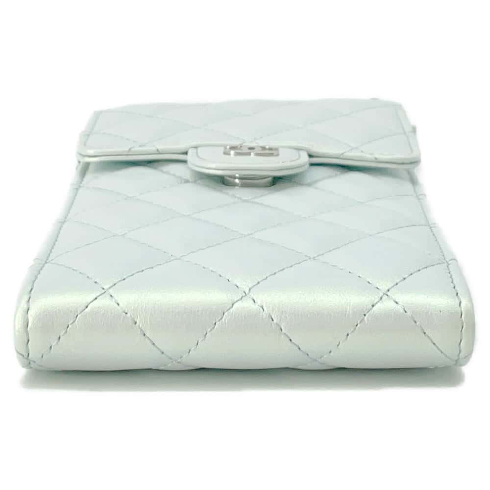 CHANEL Matelasse ChainClutch Light BlueAP2164 Lambskin