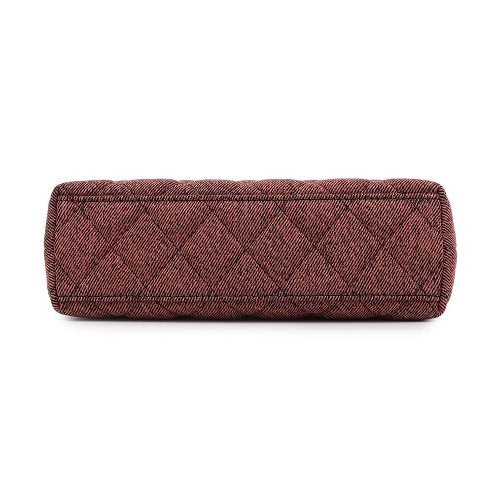 CHANEL Mini Shopping Bag Orange/BlackAS4416 Washed Denim