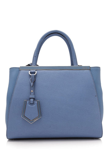 Fendi Blue Calf Leather 2Jours Satchel Italy