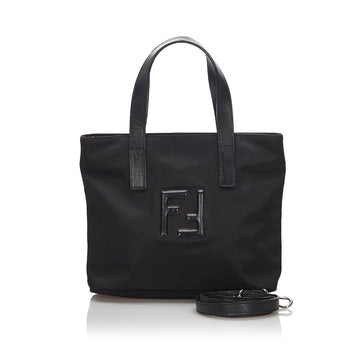 Fendi Black Nylon Fabric Satchel Italy