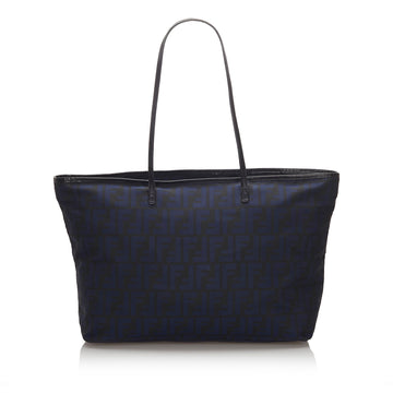 Fendi Black Nylon Fabric Zucca Tote Bag Italy