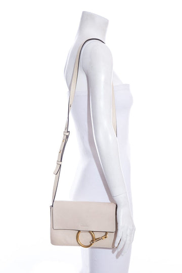 Chloe Cream Faye Small Leather Handbag