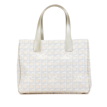 Top Quality Chanel Nylon Leather Tote Bag Beige Gray