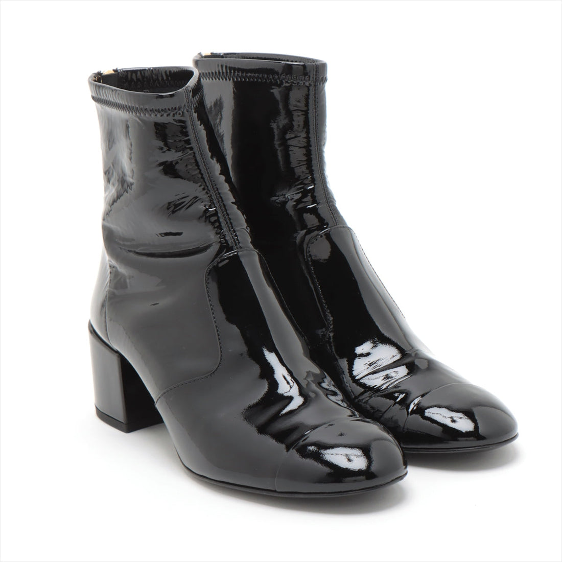 New 1:1 Rep Top Quality Chanel Coco 22C Patent Leather Shoes 37  Black G38472 sux