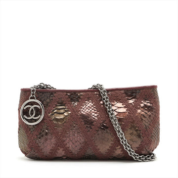 New 1:1 Rep Top Quality Chanel Coco Leather  Pearson Chain Shoulder Bag Multicolor Silver  11th