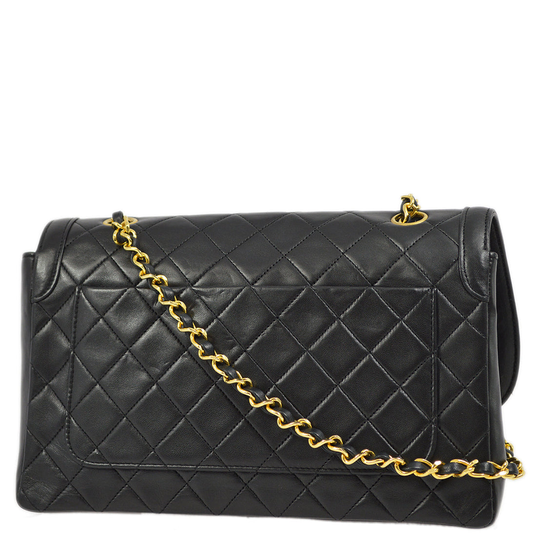 New 1:1 Rep Top Quality Chanel Black Lambskin Straight Flap Shoulder Bag