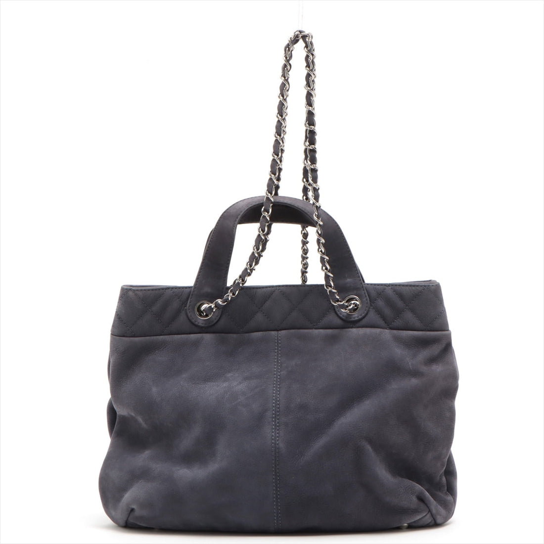 New 1:1 Rep Top Quality Chanel Coco Suede 2WAY Handbag Pearl Silver  17th