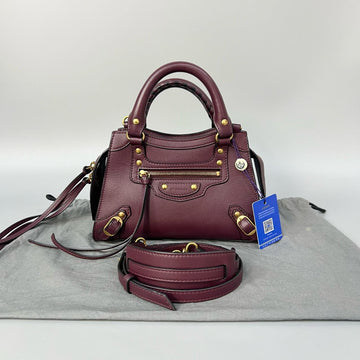 Balenciaga city neo classic XS 21.5×14×9.5cm Burgundy XJ10878
