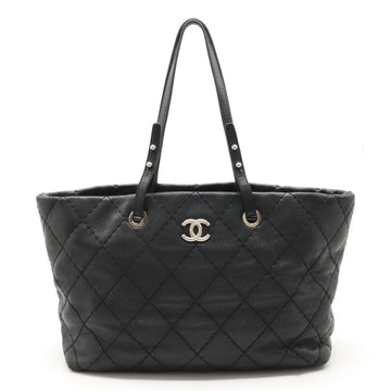 New 1:1 Rep Top Quality Chanel New 1:1 Rep Top Quality Chanel Onza Road Coco Tote Bag Shoulder Bag Shoulder Killing Leather Black Black Silver  A48019