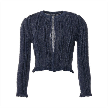 New 1:1 Rep Top Quality Chanel Coconut Button 23P Viscous Cardigan 34  Navy P74585  Race Short Race