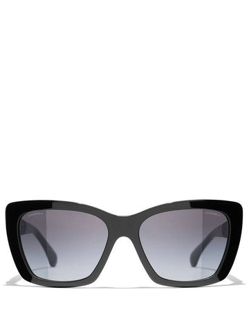 Eyewear Logo Square Sunglasses Black Chanel