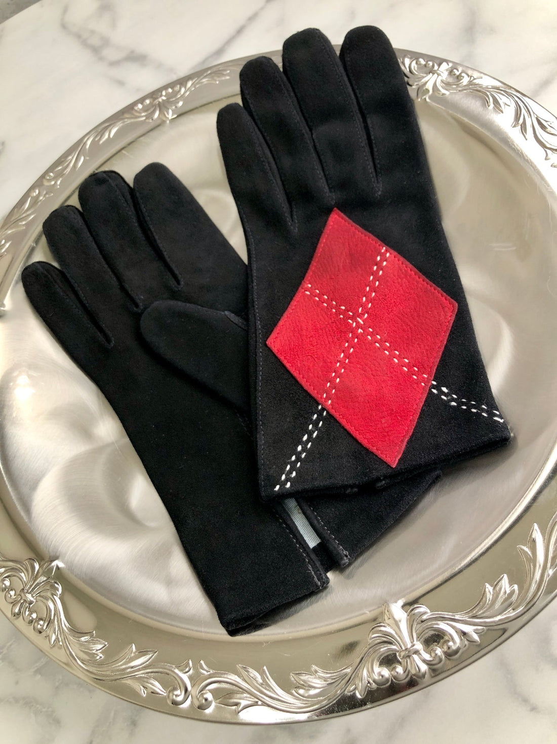 CELINE Argyle Gloves Black New 1:1 z77scn