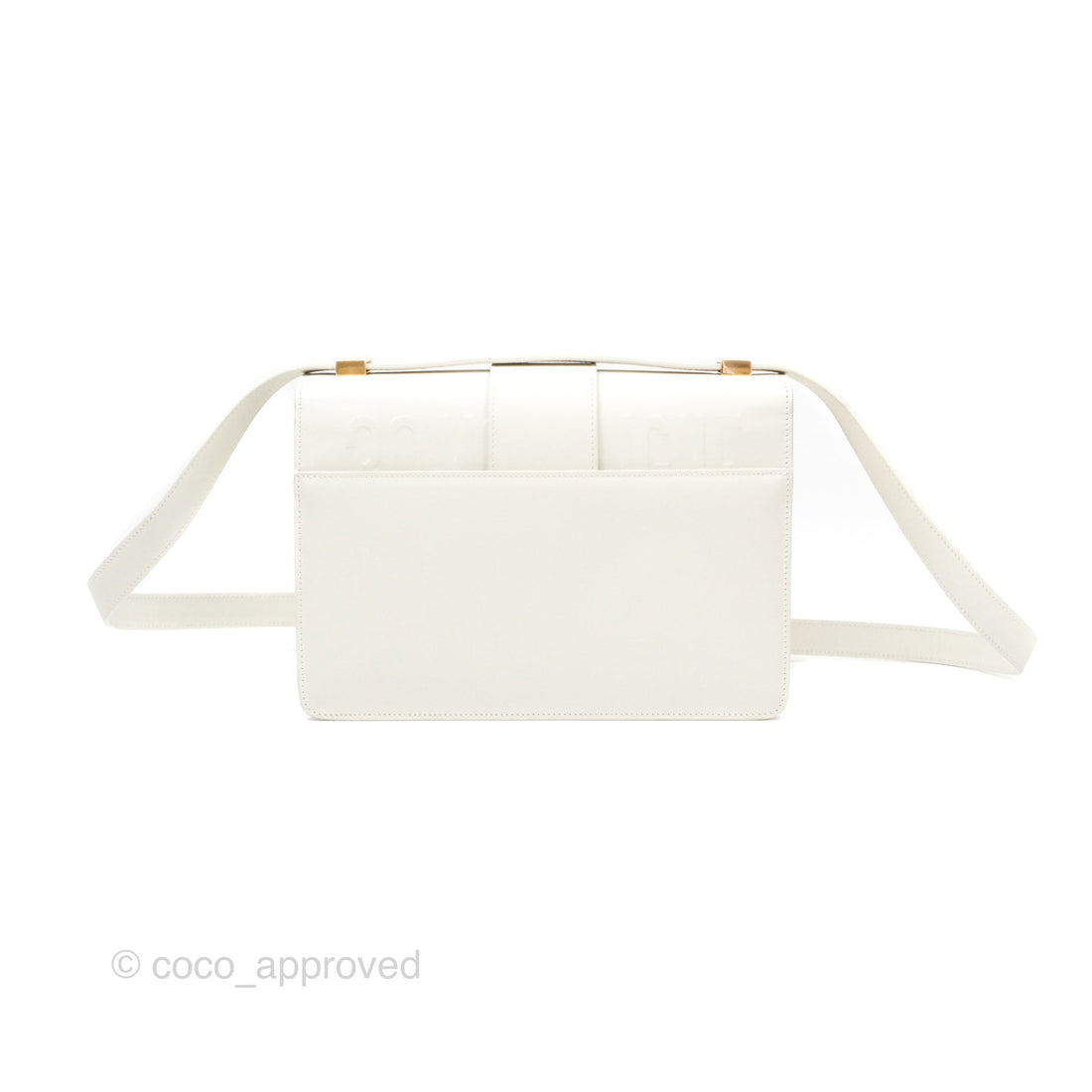 Christian Dior Small 30 Montaigne Box Bag White Calfskin