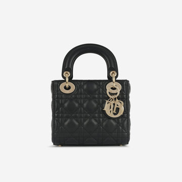 Dior - Mini Lady Dior - Black Lambskin GHW - 2022 -
