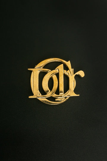 Broche en métal doré Christian Dior
