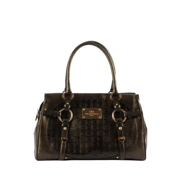 Balenciaga Logo Embossed Leather Shoulder Bag