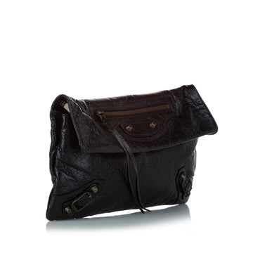 Balenciaga Motocross Classic Envelope Lambskin Leather Crossbody Bag (SHG-26683)