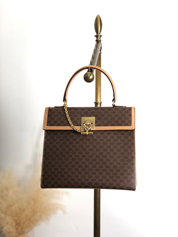 CELINE Macadam Gancini Top Handle Handbag Brown New 1:1 njpk8x