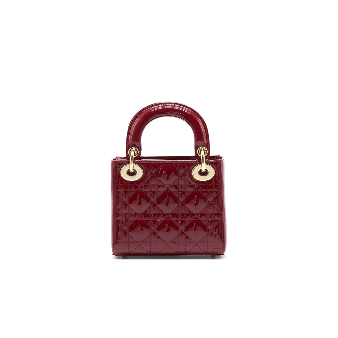Top quality Dior Lady Top quality Dior Mini Patent Leather Red