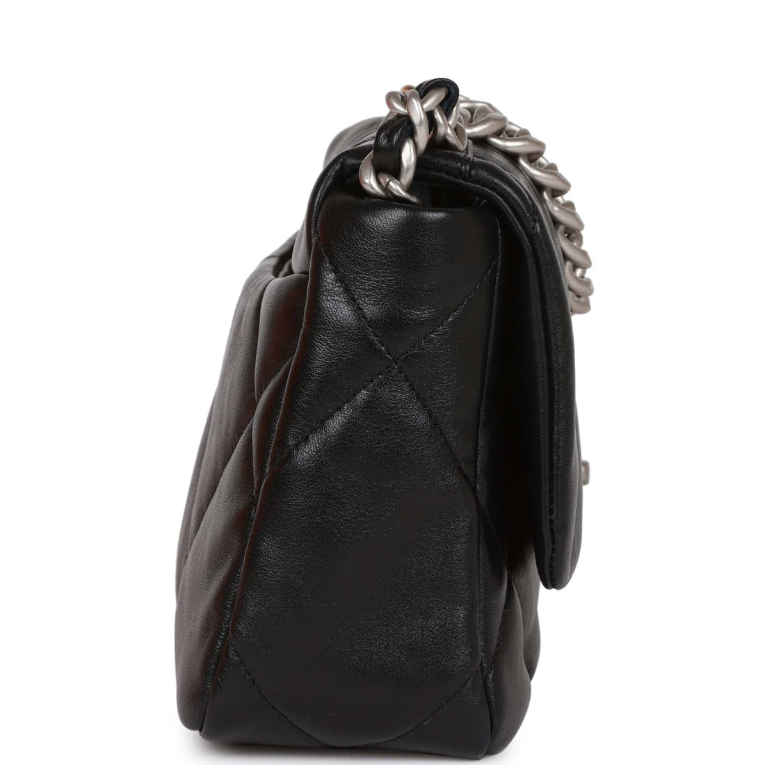 Top Quality Chanel Medium 19 Flap Bag Black Lambskin Mixed Hardware