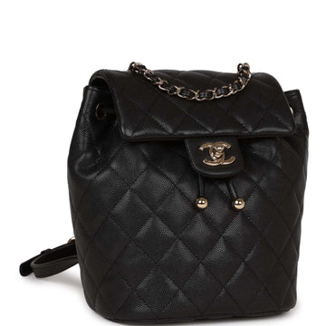 Top Quality Chanel Mini Urban Spirit Backpack Black Caviar Gold Hardware