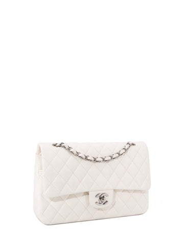 Top Quality Chanel 2.55 Quilted Leather Medium Double Flap Bag Off White