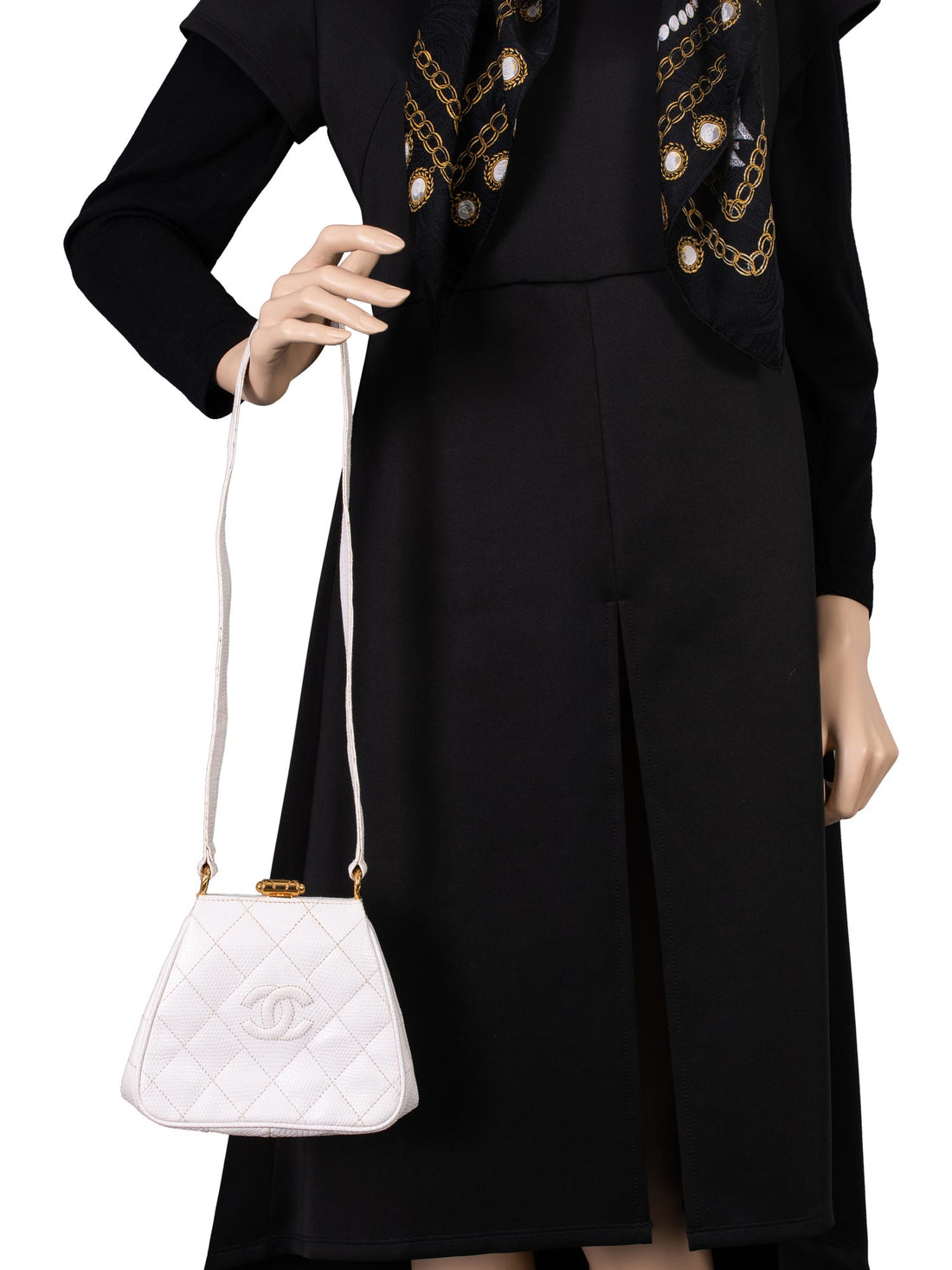 Top Quality Chanel CC Logo Quilted Mini Kelly Bag White