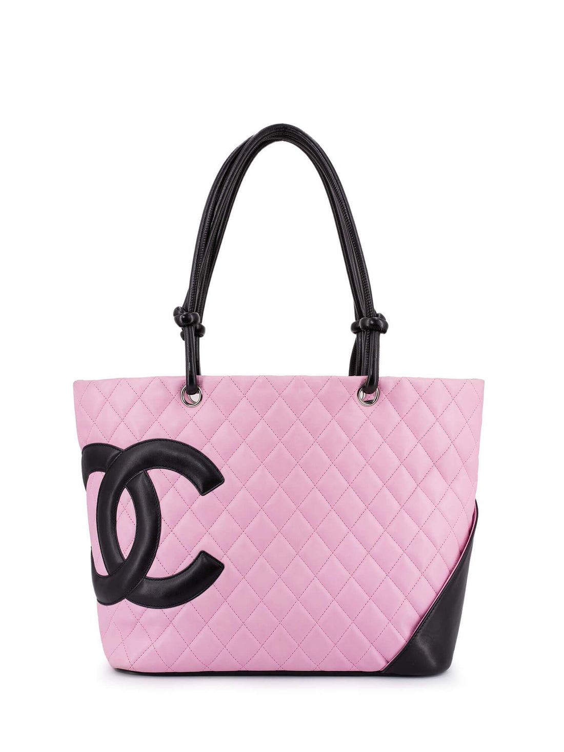 Top Quality Chanel Quilted Leather Cambon Bag Pink
