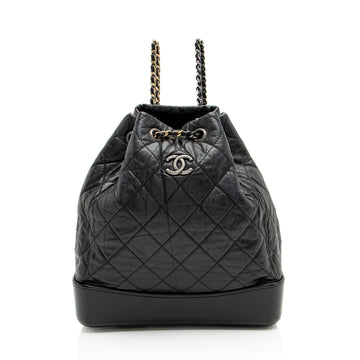Top Quality Chanel Aged Calfskin Gabrielle Backpack (SHF-M5X3Nt)