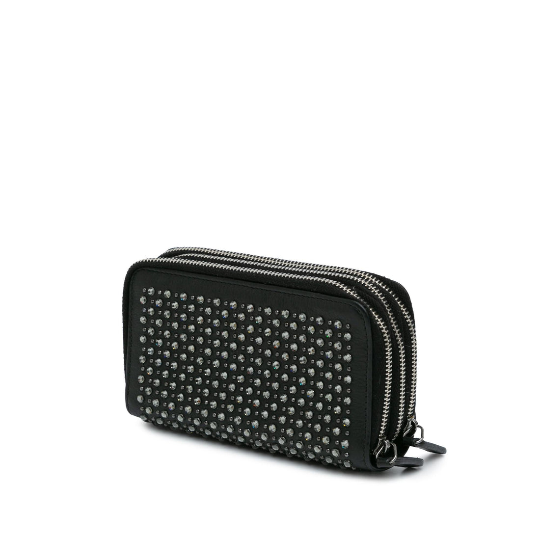 Top Quality Chanel Bull Leather Studded Zip Wallet (SHG-X5nYtA)