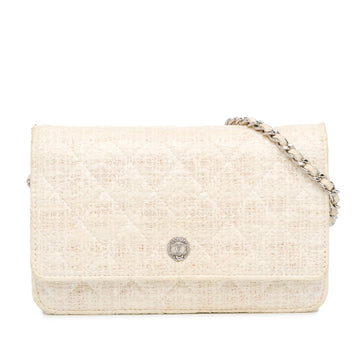 Top Quality Chanel CC Coated Tweed Wallet On Chain (SHG-zbY19t)