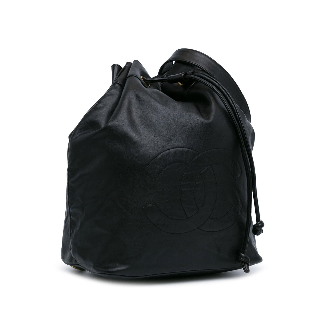 Top Quality Chanel CC Lambskin Drawstring Sling Backpack (SHG-SPiSxt)
