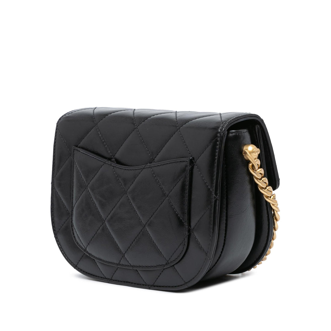 Top Quality Chanel CC Quilted Calfskin Round Moon Messenger Flap (SHG-yErlrj)