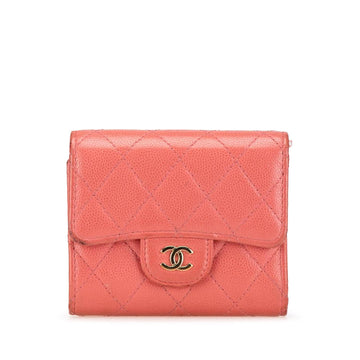 Top Quality Chanel CC Quilted Caviar Trifold Wallet (SHG-lt0Bpg)
