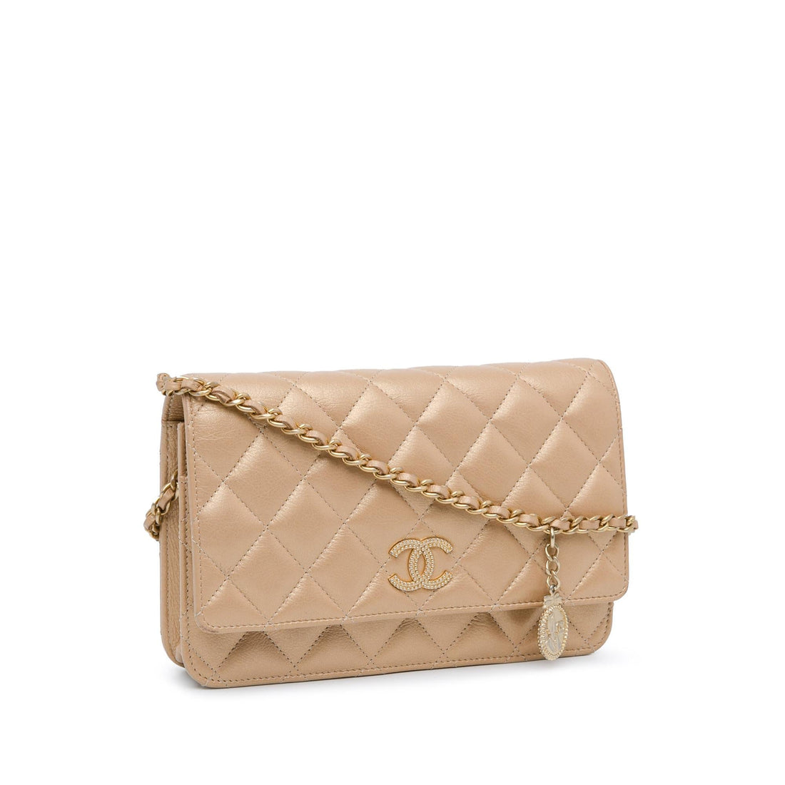 Top Quality Chanel CC Quilted Lambskin Coin Charm Wallet on Chain (SHG-cXVvnN)