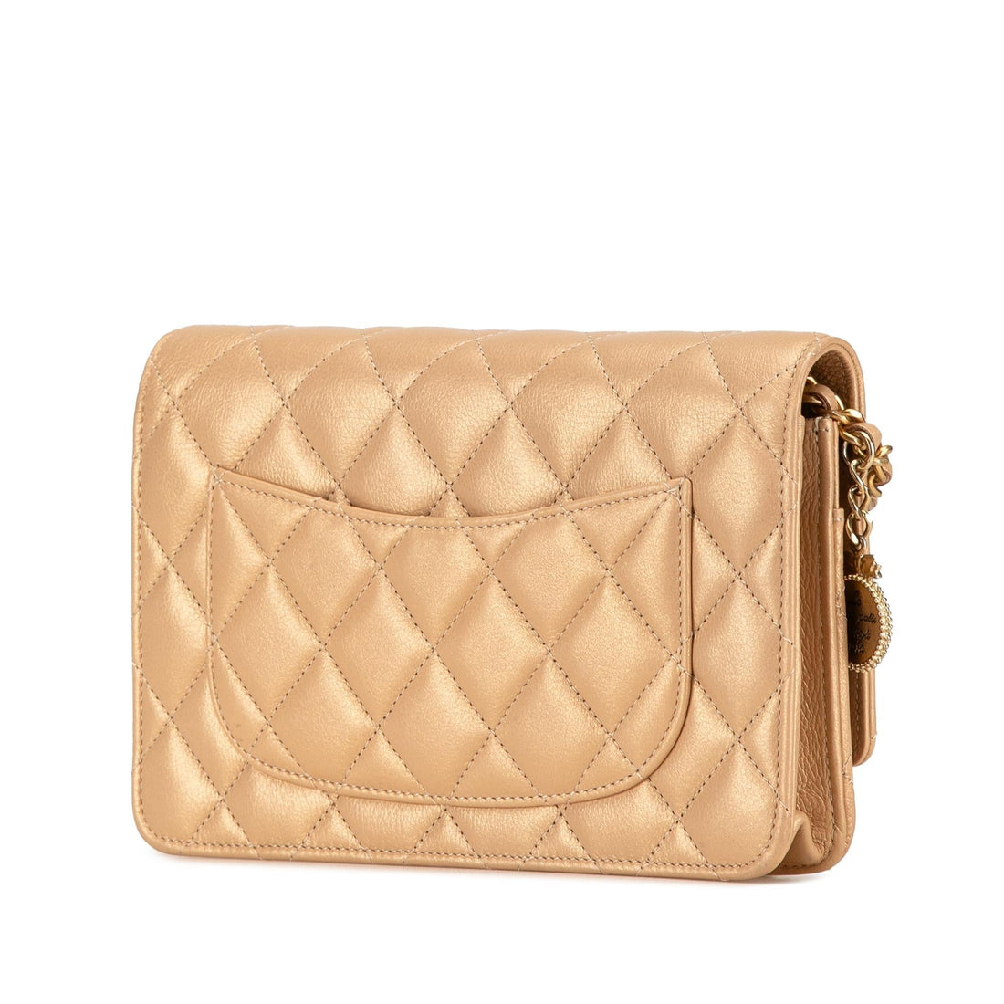 Top Quality Chanel CC Quilted Lambskin Coin Charm Wallet on Chain (SHG-2rgo8c)